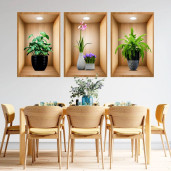 https://www.dagdoom.com.bd/3D Flowers Vase Wall Sticker 3 pcs set