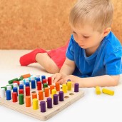 https://www.dagdoom.com.bd/Children's Toys Sensory Integration Training Cylinder Stick Baby Puzzle Building Blocks