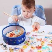 https://www.dagdoom.com.bd/Magnetic Wooden Bucket Ocean Fishing Toy Children's Early Educational toy