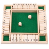 Shut The Box-Wooden Dice Board Game 4 Player