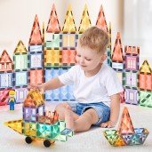 Magnetic Building Tiles Transparent Blocks Educational Toy